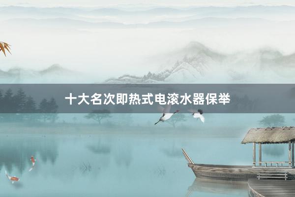 十大名次即热式电滚水器保举